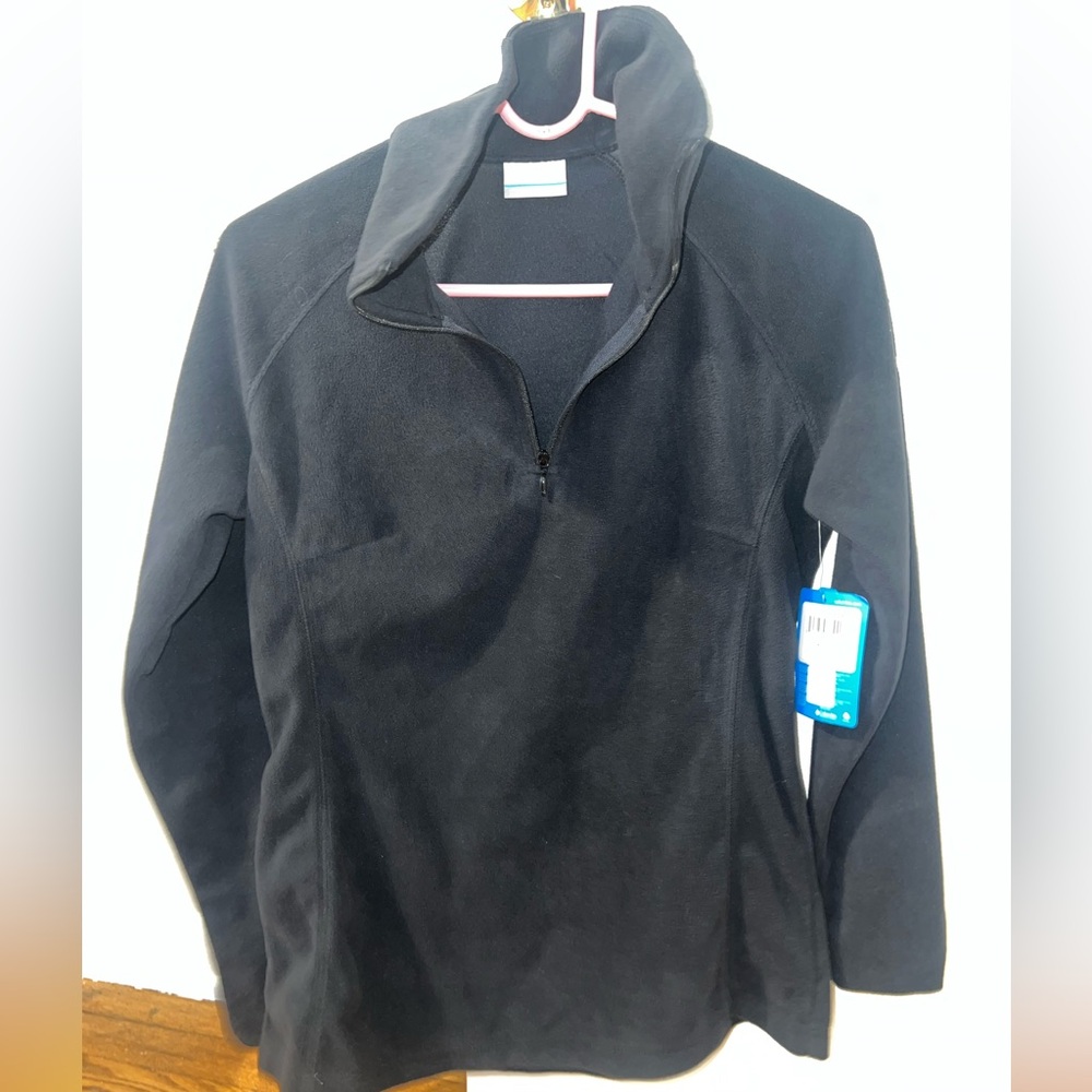 Columbia Black Half-Zip Fleece Pull Over